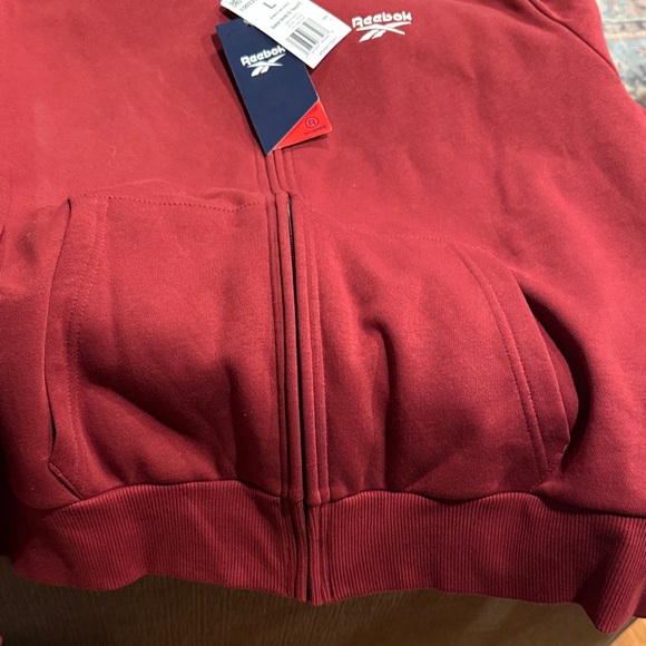 Reebok Burgundy Full-Zip Hoodie - Picture 2 of 2